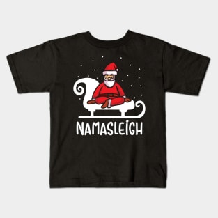 Namasleigh Yoga Funny Christmas Sweater Kids T-Shirt